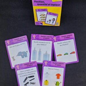 Cartes éclair positions, quantité, logique
